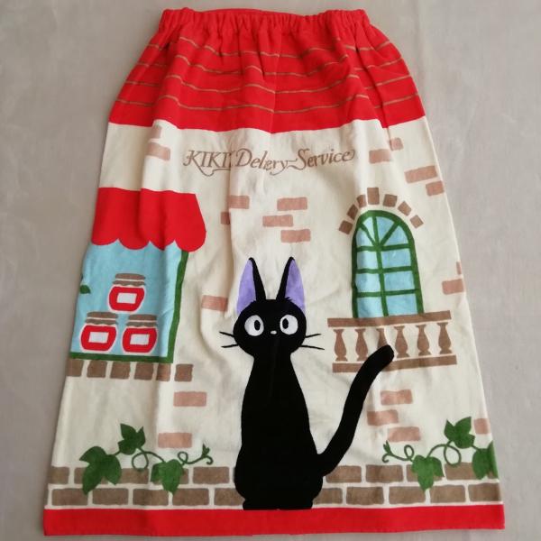 丸眞 80cm丈 巻きタオル ジブリ 魔女の宅急便 ジジ 丈 赤い屋根 綿100%