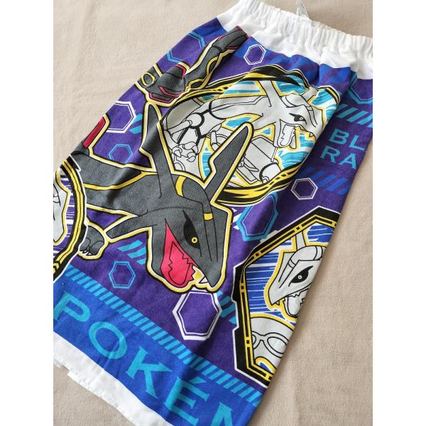 綿100％　ポケットモンスター ポケモン  巻きタオル 80cm ラップタオル マキマキタオル　ブル...