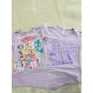 定価3,630円　キミとアイドルプリキュア♪ 天竺薄手　光る2TOPSパジャマ 肩フリル【2781515】ラベンダー