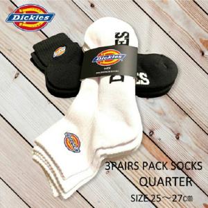 【Dickies】 DICKIES ディッキーズ ソックス ロゴ刺繍底パイル クォーター丈ソックス アウトドア キャンプ タウン 旅行 通勤 通学 ギフト｜IS-CLOSET