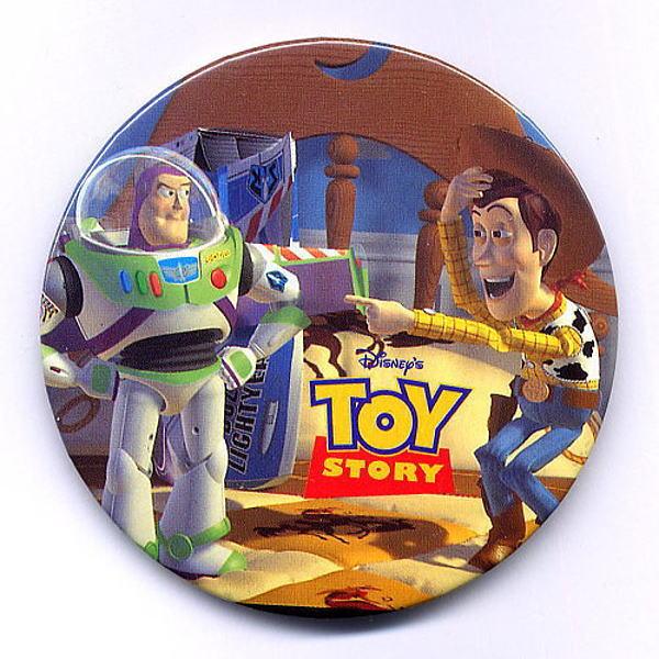 ディズニー　トイストーリー　缶バッジ　映画公開記念　USA　1995年