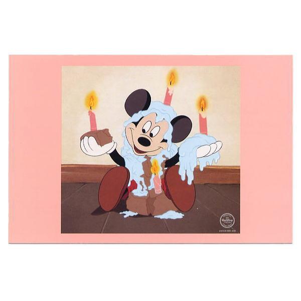 ディズニー　ミッキー　バースデー　WDAAセル画ポストカード　『Happy Birthday』