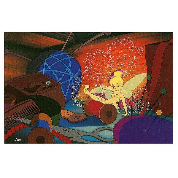 ディズニー　ティンカーベル　WDAAセル画ポストカード　『Chaos in a Dresser Dr...