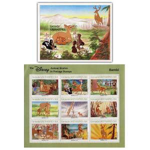 Disney（ディズニー） ウォルト・ディズニー 切手 使用済み4枚 発行国