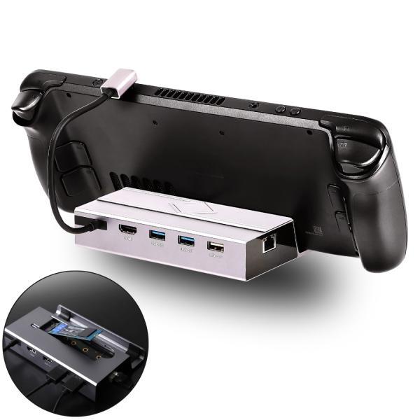 EGGSLINER GAMES ゲーミングドック M2 7-in-1  USB-Cハブ ドッキングス...