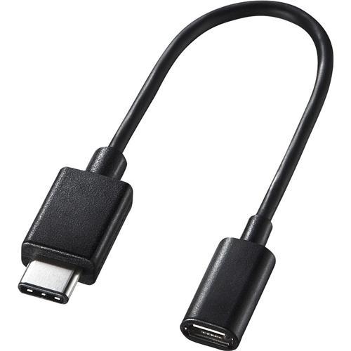 サンワサプライ AD-USB25CMCB Type C USB2.0 microB変換アダプタケーブ...