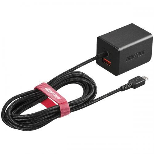 BUFFALO BSMPA2401BC2BK 2.4A USB急速充電器 AutoPowerSele...