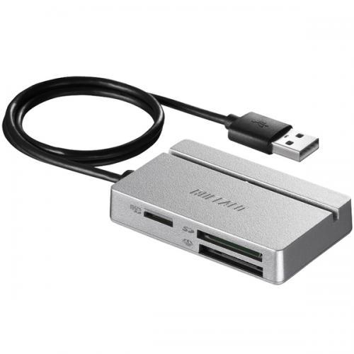 BUFFALO BSCR100U2SV USB2.0 マルチカードリーダー/ライター スタンダードモ...