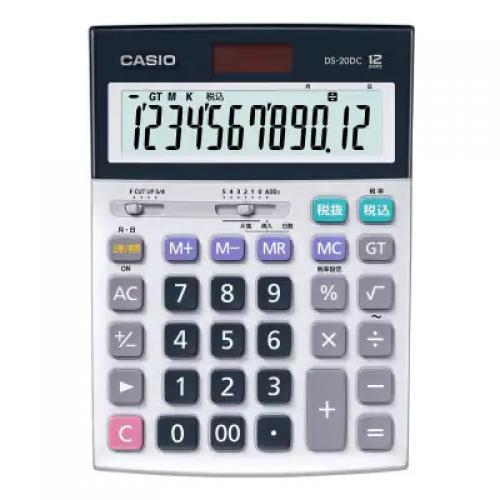 CASIO DS-20DC-N 実務電卓 12桁 日数時間計算 デスクタイプ