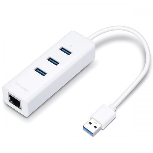 TP-LINK UE330 USB3.0対応 ギガビット有線LANアダプタ + USB3.0ハブ 3...