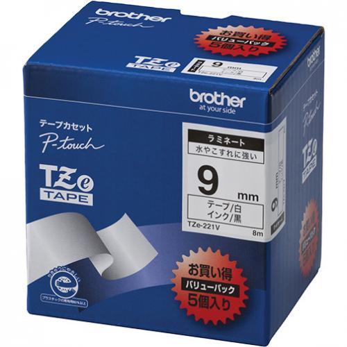 brother TZe-221V 【ブラザー純正】ピータッチ ラミネートテープ TZe-221V 幅...