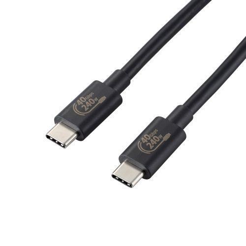 ELECOM USB4-CCPE10NBK USB4ケーブル/C-Cタイプ/認証品/USB Powe...