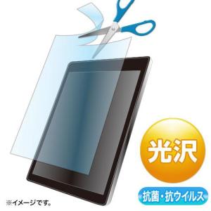 サンワサプライ LCD-125WABVGF 12.5インチまで対応フリーカットタイプ抗菌・抗ウイルス光沢フィルム｜is-link