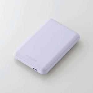 ELECOM DE-C48-5000PU モバイルバッテリー/リチウムイオン電池/15W/5000mAh/USB Type-C入出力×1/パープル｜is-link