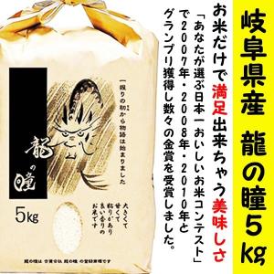 新米 令和3年度産 龍の瞳 岐阜県産 100％ 5kg袋  いのちの壱/米/お米