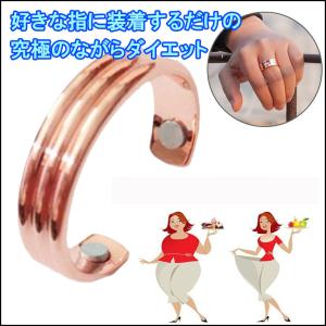 ダイエット 指輪 ストライプ リング 器具 磁...の詳細画像1