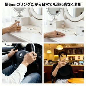 男女兼用 フラット ダイエット リング 幅6m...の詳細画像2