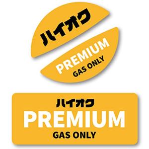 Isaac Trading 車用 ガソリン給油口 蓋 ステッカー 長方形／フューエルキャップ用 2種セット 燃料表示 シール 油種間違い防止