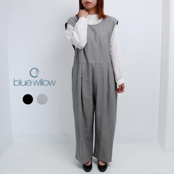 blue willow コットンオックス2wayサロペット レディース ブルーウィロー 01EFP1...