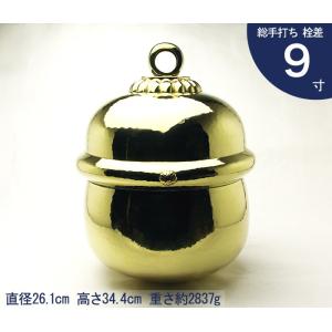 本坪鈴 6寸 重目 直径19.0cm (参考商品)【 神具 神棚 神社 稲荷宮 鈴