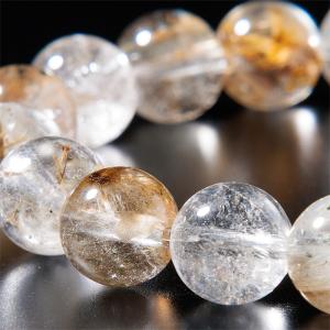 水晶 ブレスレット 白水晶 インクルージョンレ...の詳細画像2