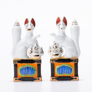 お狐様3体セット 骨董/古道具/置物/神棚/キツネ 狐 神具 キツネ 稲荷 1尺 : 宮忠 - 通販 - Yahoo!ショッピング