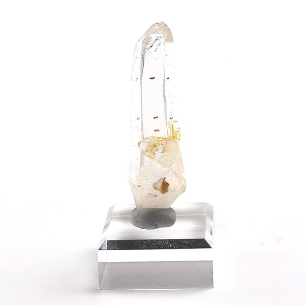 水晶 単結晶 （ヒマラヤ ガネッシュヒマール産） アクリル製台付 No.80