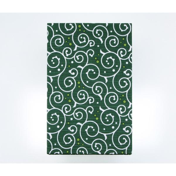 御朱印帳 ご朱印帳 ドット唐草 緑（ネコポス発送可）