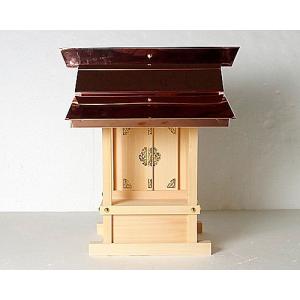 仏壇屋 滝田商店 外宮 朱塗り ほこら宮(木印) 1.2尺(向拝宮 稲荷宮