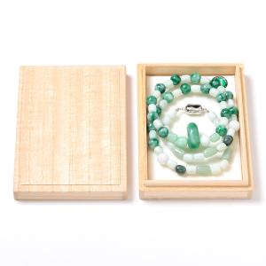 糸魚川翡翠 （いといがわひすい） 古代ネックレス （小滝川産） 黒ひすい入り No.9