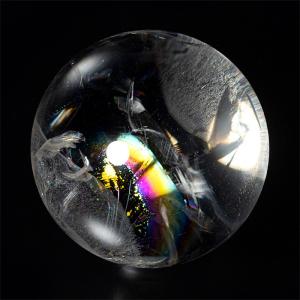 水晶 丸玉 ナチュラルレインボー水晶 (アイリ...の詳細画像3