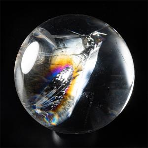 水晶 丸玉 ナチュラルレインボー水晶 (アイリ...の詳細画像4