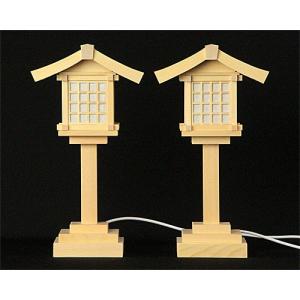 神棚 灯篭 LED LED灯籠 木曽桧コード式（中）