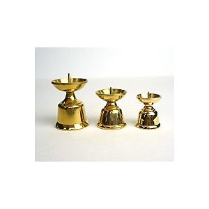 ローソク立 真鍮製丸型 大