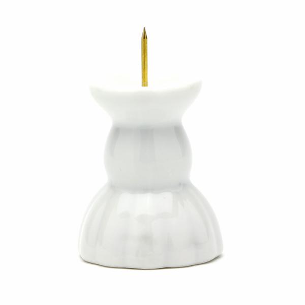 ローソク立 セトモノ製 丸型 2寸