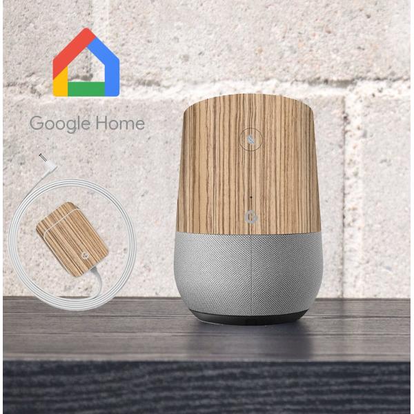 【slickwraps】Google Home ウッド調プレミアムスキンシール【ゼブラ】