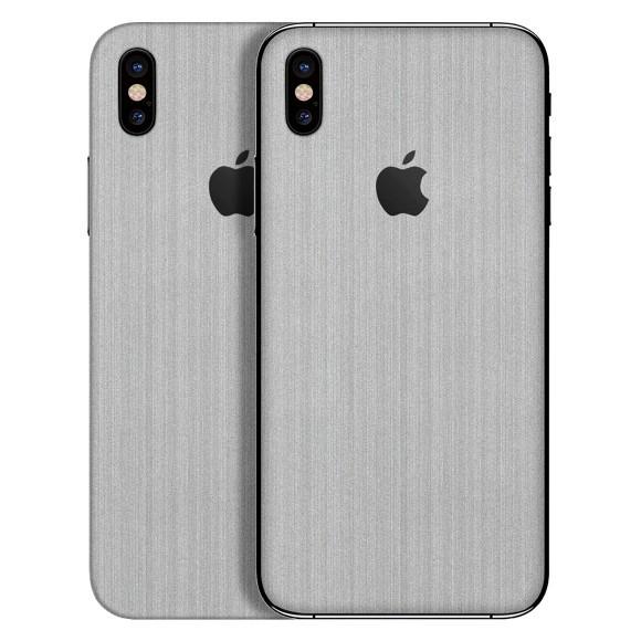 【slickwraps】iPhone X メタル調プレミアムスキンシール【ブラッシュドスチール】