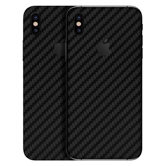 【slickwraps】iPhone X カーボン調プレミアムスキンシール【カーボンブラック】