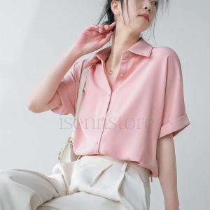 ブラウス レディース 夏 シフォン シャツ 半...の詳細画像4