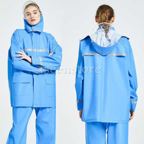 レインウェア メンズ 上下セット 迷彩柄 カッパ 雨合羽 雨具 バイク 自転車 レインスーツ 通勤 ...