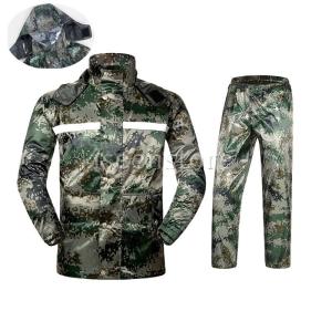 レインウェア メンズ 上下セット 迷彩柄 カッパ 雨合羽