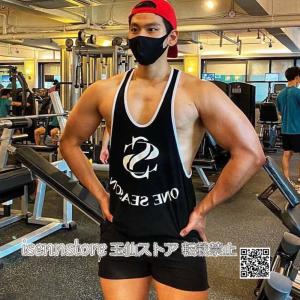 ノースリーブ Tシャツ ロゴ プリント タンクトップ メンズ トレーニング 筋トレ 綿 スポーツ ボディービル ジム 大きめ 快適 大人 トップス 夏 ファッション 2133 95 イセンストア 通販 Yahoo ショッピング