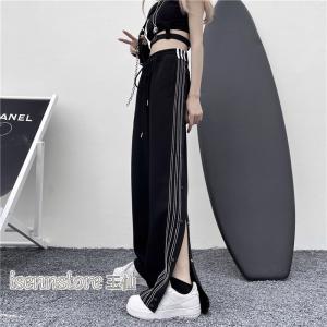 ワイドパンツ サイド スリット ヒップホップ ...の詳細画像3