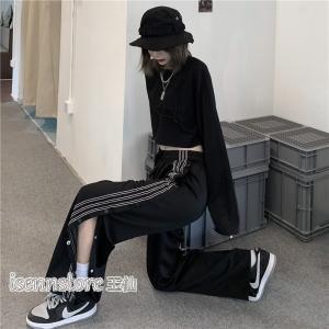 ワイドパンツ サイド スリット ヒップホップ ...の詳細画像5