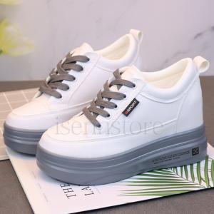 インヒールスニーカー レディース ローカット インヒール 厚底 10cm レースアップ 白 シークレットシューズ 疲れにくい カジュアル 韓国風 厚底 スニーカー Ine 5260 イセンストア 通販 Yahoo ショッピング