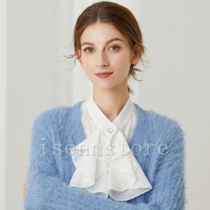 ボウタイ付け襟 つけ襟 レディース シフォン ...の詳細画像1