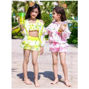 ジュニア キッズ 水着 女の子 子供服 フリル...の詳細画像1