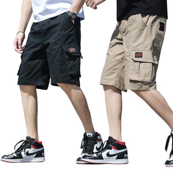 ハーフパンツ メンズ 膝丈 カーゴパンツ 夏用 大きめ ゆったり 大きいサイズ ショートパンツ 5分...