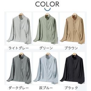 接触冷感 ラッシュガード メンズ パーカー ハ...の詳細画像1