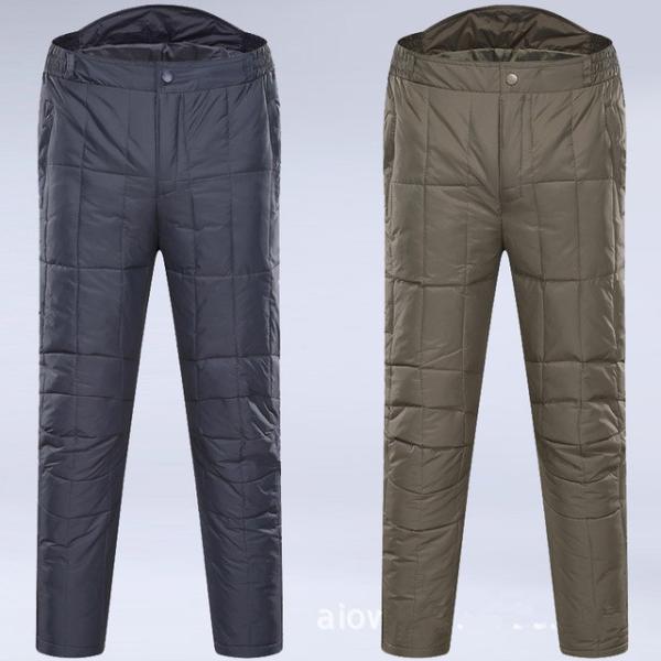 ダウンパンツ　軽量パンツ　あったか秋冬パンツ　キルティングダウンパンツ リブ裾 メンズ ボトムス ア...